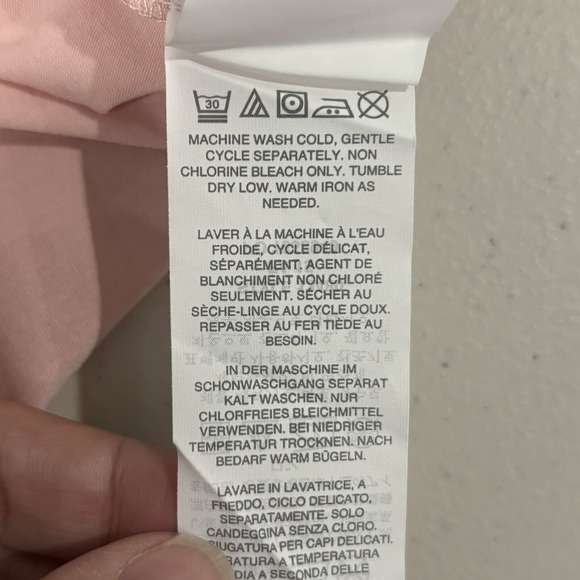 J.Crew Pink long‎ Sleeve Cotton Scoop Neck Top Women's Size XL - Picture 8 of 11